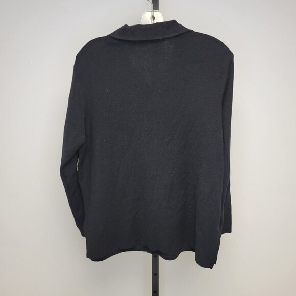 Tanjay Faux Suede Front Ribbed Button Up Western Top Size M - Picture 5 of 6